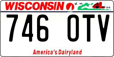 WI license plate 746OTV