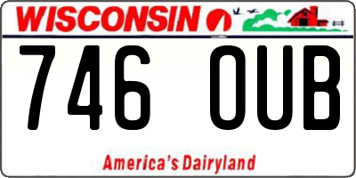 WI license plate 746OUB
