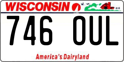 WI license plate 746OUL