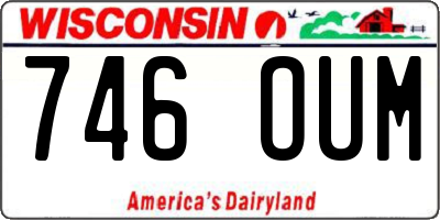 WI license plate 746OUM