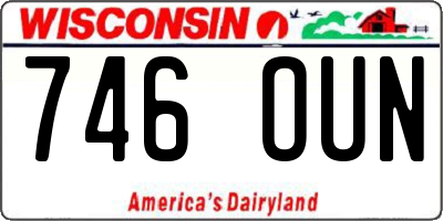 WI license plate 746OUN