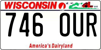 WI license plate 746OUR