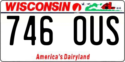 WI license plate 746OUS