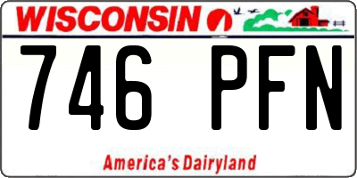 WI license plate 746PFN