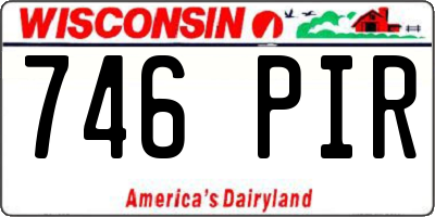 WI license plate 746PIR
