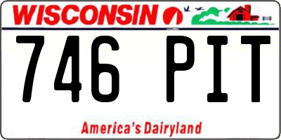 WI license plate 746PIT