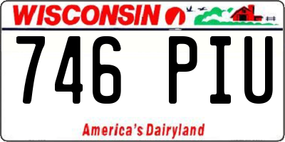 WI license plate 746PIU