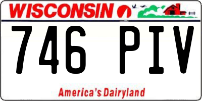 WI license plate 746PIV