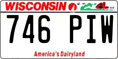WI license plate 746PIW