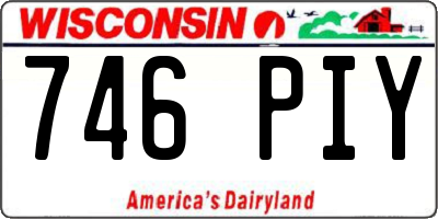 WI license plate 746PIY