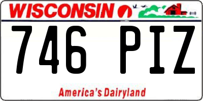 WI license plate 746PIZ