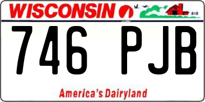 WI license plate 746PJB