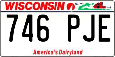 WI license plate 746PJE