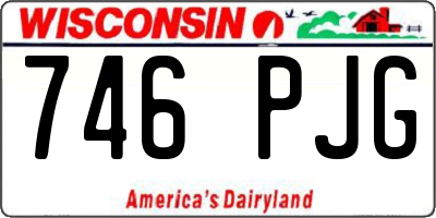 WI license plate 746PJG