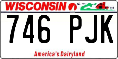 WI license plate 746PJK