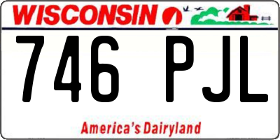 WI license plate 746PJL
