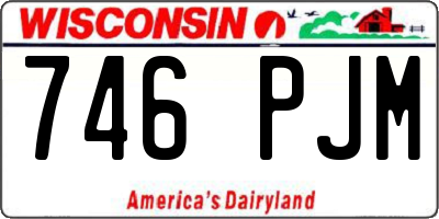 WI license plate 746PJM
