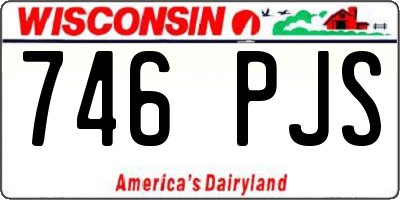 WI license plate 746PJS