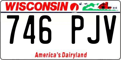 WI license plate 746PJV