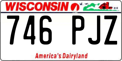 WI license plate 746PJZ