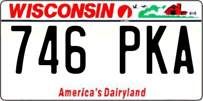 WI license plate 746PKA