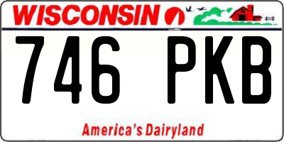 WI license plate 746PKB