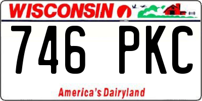WI license plate 746PKC