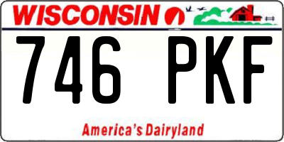 WI license plate 746PKF