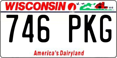 WI license plate 746PKG