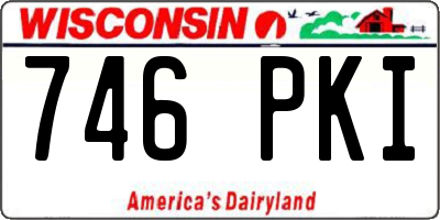 WI license plate 746PKI