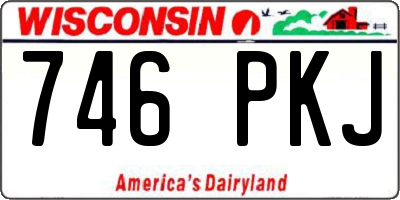 WI license plate 746PKJ
