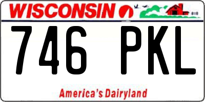 WI license plate 746PKL