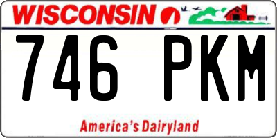 WI license plate 746PKM
