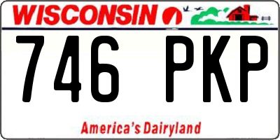 WI license plate 746PKP