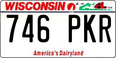 WI license plate 746PKR