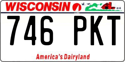 WI license plate 746PKT