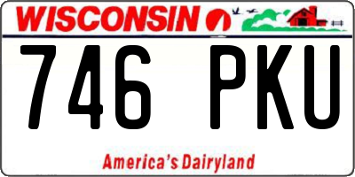 WI license plate 746PKU