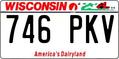 WI license plate 746PKV
