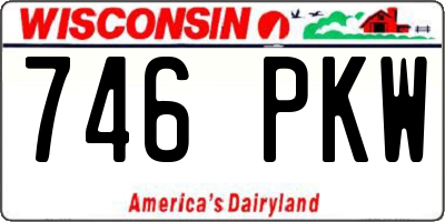 WI license plate 746PKW