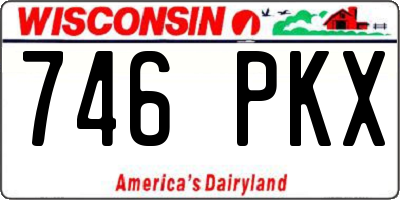 WI license plate 746PKX