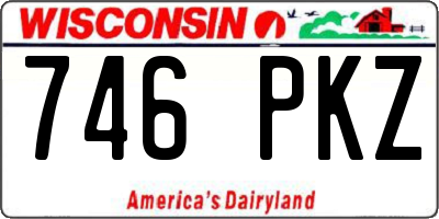 WI license plate 746PKZ