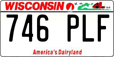 WI license plate 746PLF