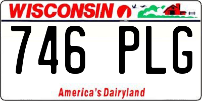 WI license plate 746PLG