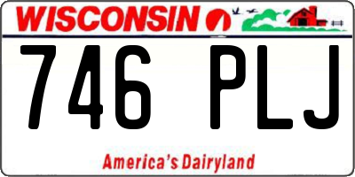 WI license plate 746PLJ