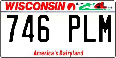 WI license plate 746PLM
