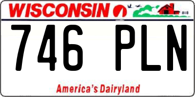 WI license plate 746PLN