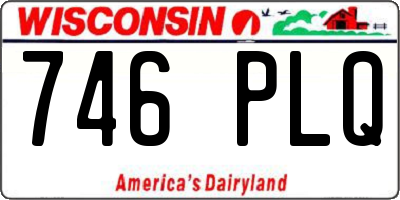 WI license plate 746PLQ
