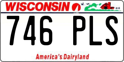 WI license plate 746PLS