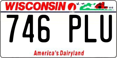 WI license plate 746PLU