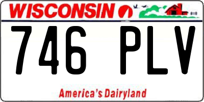 WI license plate 746PLV